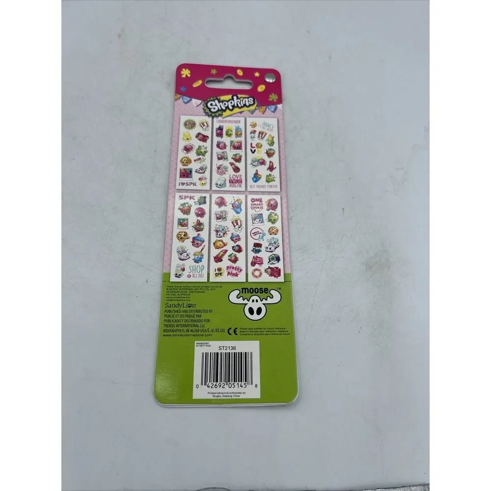 Shopkins And Disney Minnie Mouse 6 Unique Sticker Sheets Per Pack